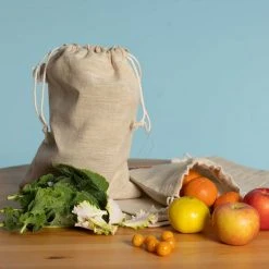 Rawganique FARMSTEAD Organic Hemp Produce Bag (Breathable Hemp Canvas) (Plastic-free) Kitchen