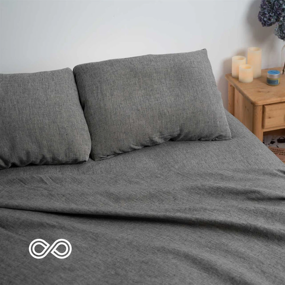 ELMSBURY Organic Hemp Bed Sheets Set - Duvet Cover, Pillowcases & Sheet Set | Eco-Friendly Bedding 3 Vendor-unknown ELMSBURY Organic Hemp Bed Sheets Pillowcases Duvet Covers & Sheet Sets BedBath