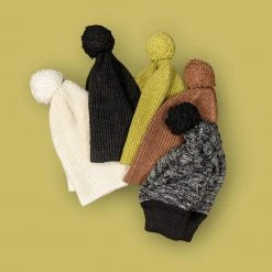 LABRADOR Unisex 100% Hemp Knit Winter Hat with Pompom - Eco-Friendly Warm Beanie for Men & Women 19 Vendor-unknown Hats LABRADOR Unisex 100% Hemp Knit Winter Hat (Pompom)