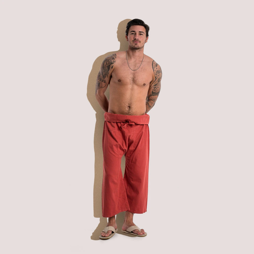 KRABI 100% Organic Cotton Thai Fisherman's Pants - Unisex, Comfortable & Breathable 1 Vendor-unknown KRABI 100% Organic Cotton Thai Fisherman's Pants (Unisex)