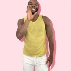 Vendor-unknown AUCKLAND 100% Organic Hemp V-Neck Tank Top (Unisex) Tops