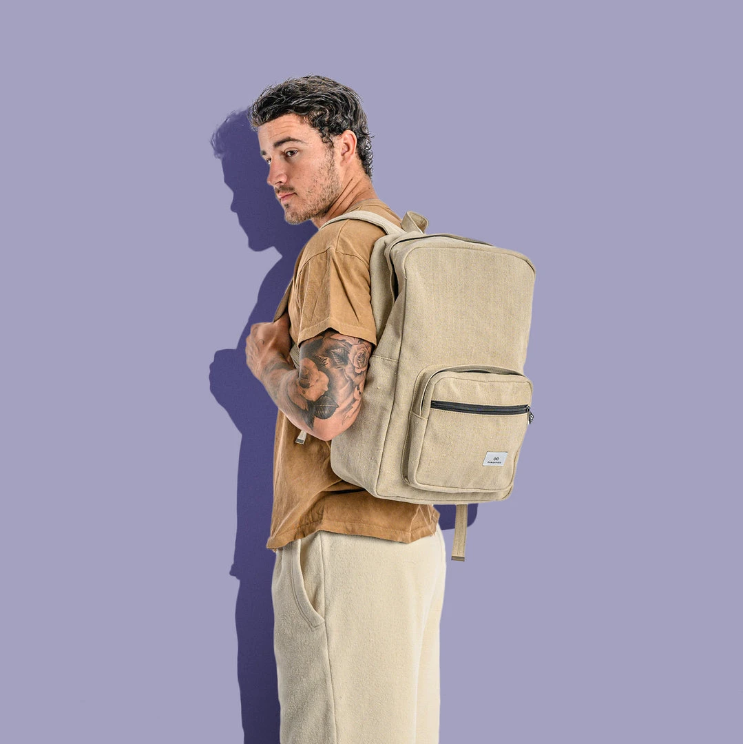 Vendor-unknown MASSACHUSETTS 100% Raw Hemp Stiff Canvas Backpack (17x11x6) - Durable & Eco-Friendly 1 Vendor-unknown MASSACHUSETTS 100% Raw Hemp Stiff Canvas Backpack (17x11x6)