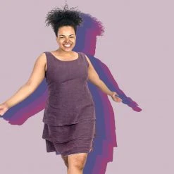 Vendor-unknown JACQUELINE Short Hemp Gown Dress (Discontinued) (43% Off) Dresses