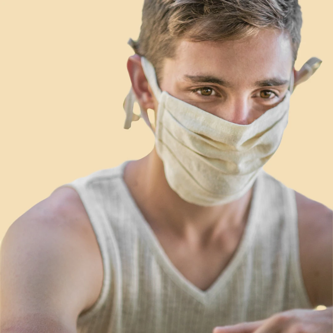 SCHOENBERG 100% Hemp Elastic-Free Face Mask | Eco-Friendly & Breathable Face Covering 11 Vendor-unknown Face Coverings SCHOENBERG 100% Hemp Face Mask Mouth Mask (Elastic-free)