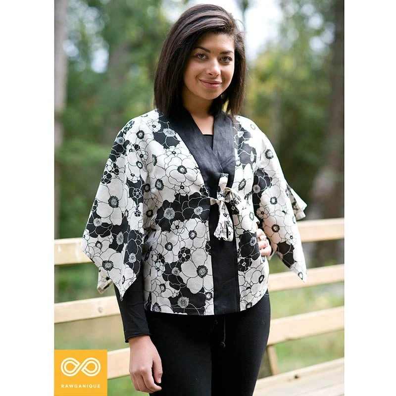 MIKADO Organic Linen Kimono Top for Women - Lightweight & Breathable Blouse 1 Vendor-unknown MIKADO Organic Linen Kimono Top Women
