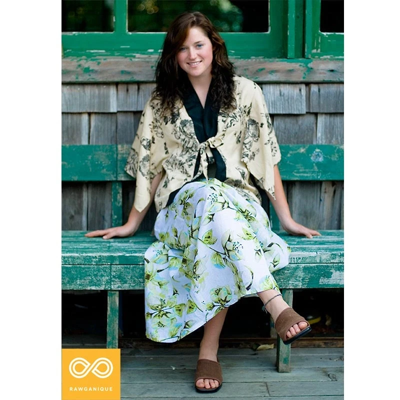 MIKADO Organic Linen Kimono Top for Women - Lightweight & Breathable Blouse 2 Vendor-unknown MIKADO Organic Linen Kimono Top Women