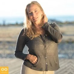 NOB HILL Women's 100% Hemp Knit Cardigan Hoodie - Eco-Friendly Warmwear 8 Vendor-unknown NOB HILL Women's 100% Hemp Knit Cardigan Hoodie