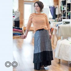 CARMEN FANTASY 100% Organic Linen Skirt for Women - Multi-Layered Elegance 13 Vendor-unknown CARMEN FANTASY 100% Organic Linen Skirt (Multiple Layers)