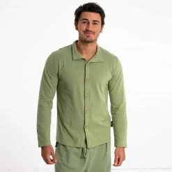 Vendor-unknown Sleepwear BONN Elastic-free Organic Prima Cotton Jersey Pajama Set (Men's Top & Bottom)