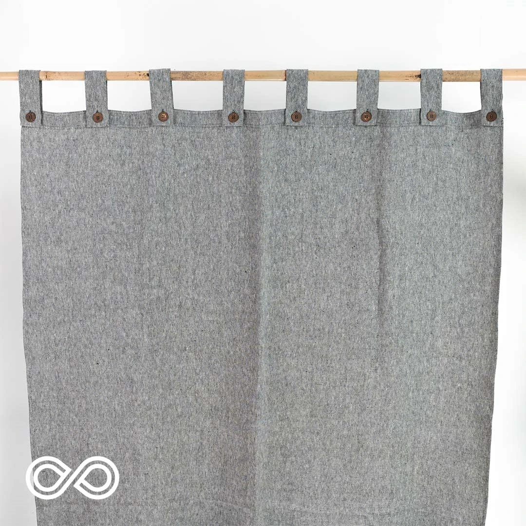 48"x72" BERKELEY 100% Organic Hemp Curtain Panel for Bedroom & Living Room - Eco-Friendly Home Decor 5 Vendor-unknown 48"x72" BERKELEY Tabbed 100% Organic Hemp Curtain Panel BedBath