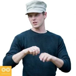 Vendor-unknown Unisex Hemp Greek Fisherman's Pageboy Hat (Discontinued) Hats