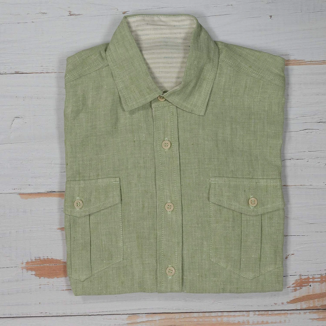 Men's Slim-Fit Short-Sleeve 100% Organic Hemp Shirt | Amsterdam Collection | Eco-Friendly & Comfortable 14 Vendor-unknown Men AMSTERDAM Slim-Fit Short-Sleeve 100% Organic Hemp Shirt