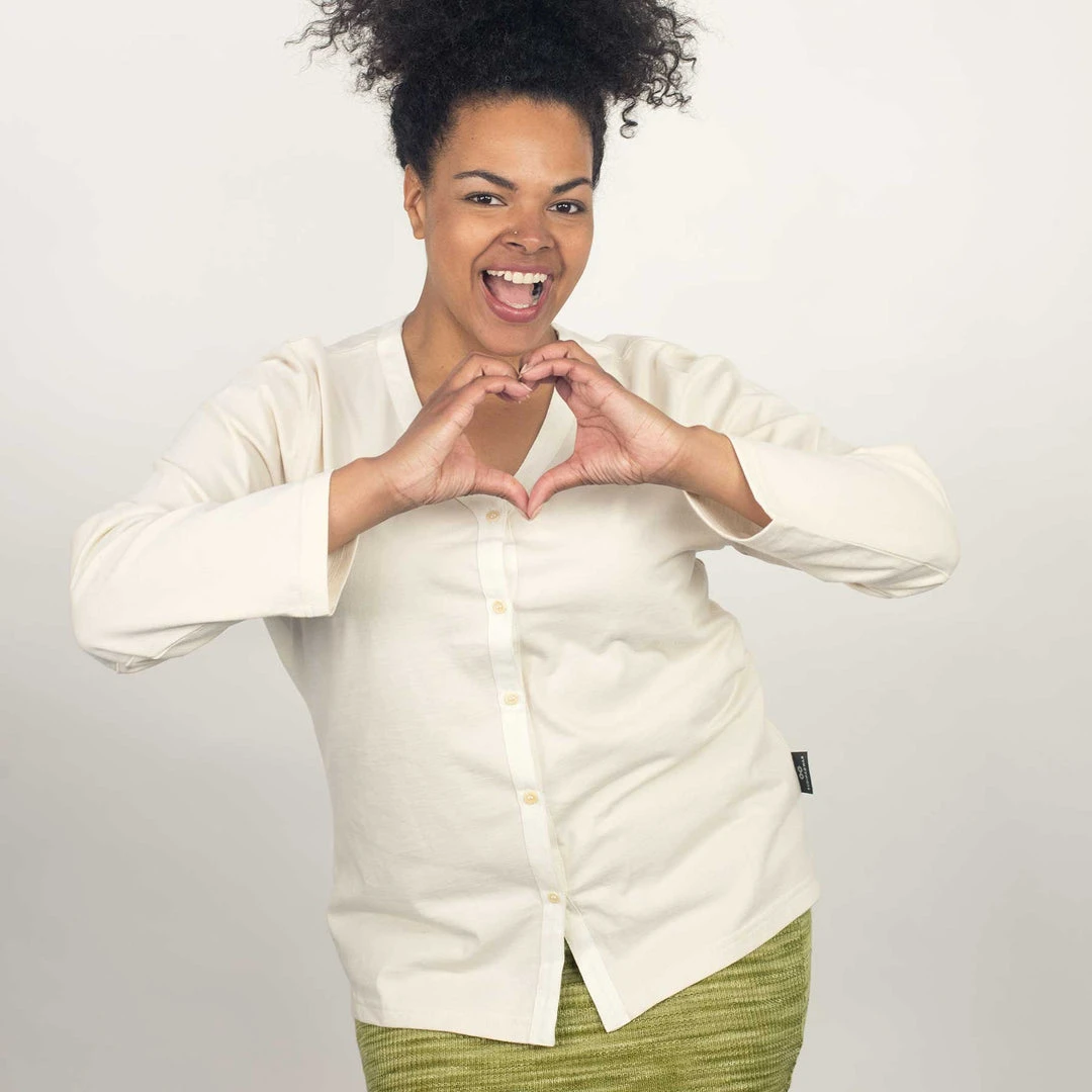 AVIGNON 100% Organic Prima Cotton Jersey Shirt - Women's Lounge Top & Sleepwear 4 Vendor-unknown AVIGNON 100% Organic Prima Cotton Jersey Shirt / Lounge Top Women