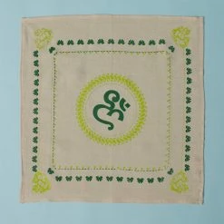 Organic Hemp Bandana with Buddha Om Design - 22x22 Inches | Eco-Friendly Face Covering & Scarf for Men & Women 27 Vendor-unknown Printed Tees & More Organic Hemp Bandana - Buddha Om Design (22 X 22)