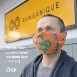 Organic Hemp Bandana with Buddha Om Design - 22x22 Inches | Eco-Friendly Face Covering & Scarf for Men & Women 34 Vendor-unknown Printed Tees & More Organic Hemp Bandana - Buddha Om Design (22 X 22)