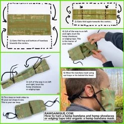 Organic Hemp Bandana with Buddha Om Design - 22x22 Inches | Eco-Friendly Face Covering & Scarf for Men & Women 35 Vendor-unknown Printed Tees & More Organic Hemp Bandana - Buddha Om Design (22 X 22)