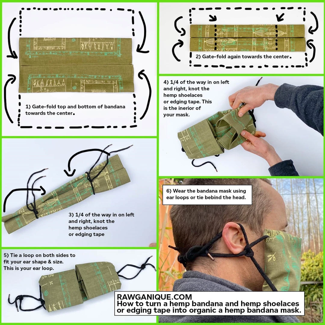 Organic Hemp Bandana with Buddha Om Design - 22x22 Inches | Eco-Friendly Face Covering & Scarf for Men & Women 17 Vendor-unknown Printed Tees & More Organic Hemp Bandana - Buddha Om Design (22 X 22)