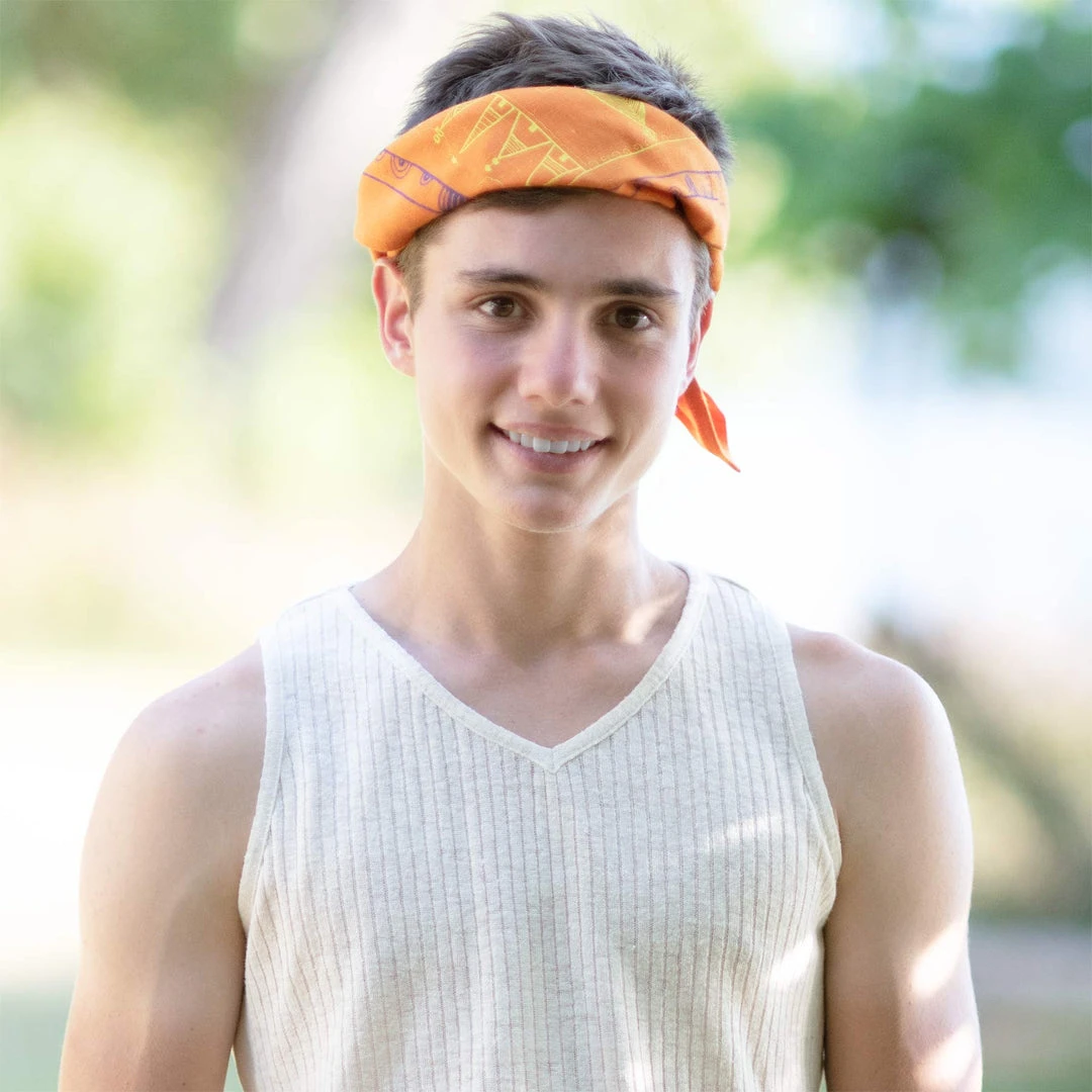 MARLEY Organic Hemp Bandana - Tribal Design (22" X 22") for Men & Women | Eco-Friendly Face Covering & Scarf 2 Vendor-unknown MARLEY Organic Hemp Bandana - Tribal Design (22" X 22") Printed Tees & More