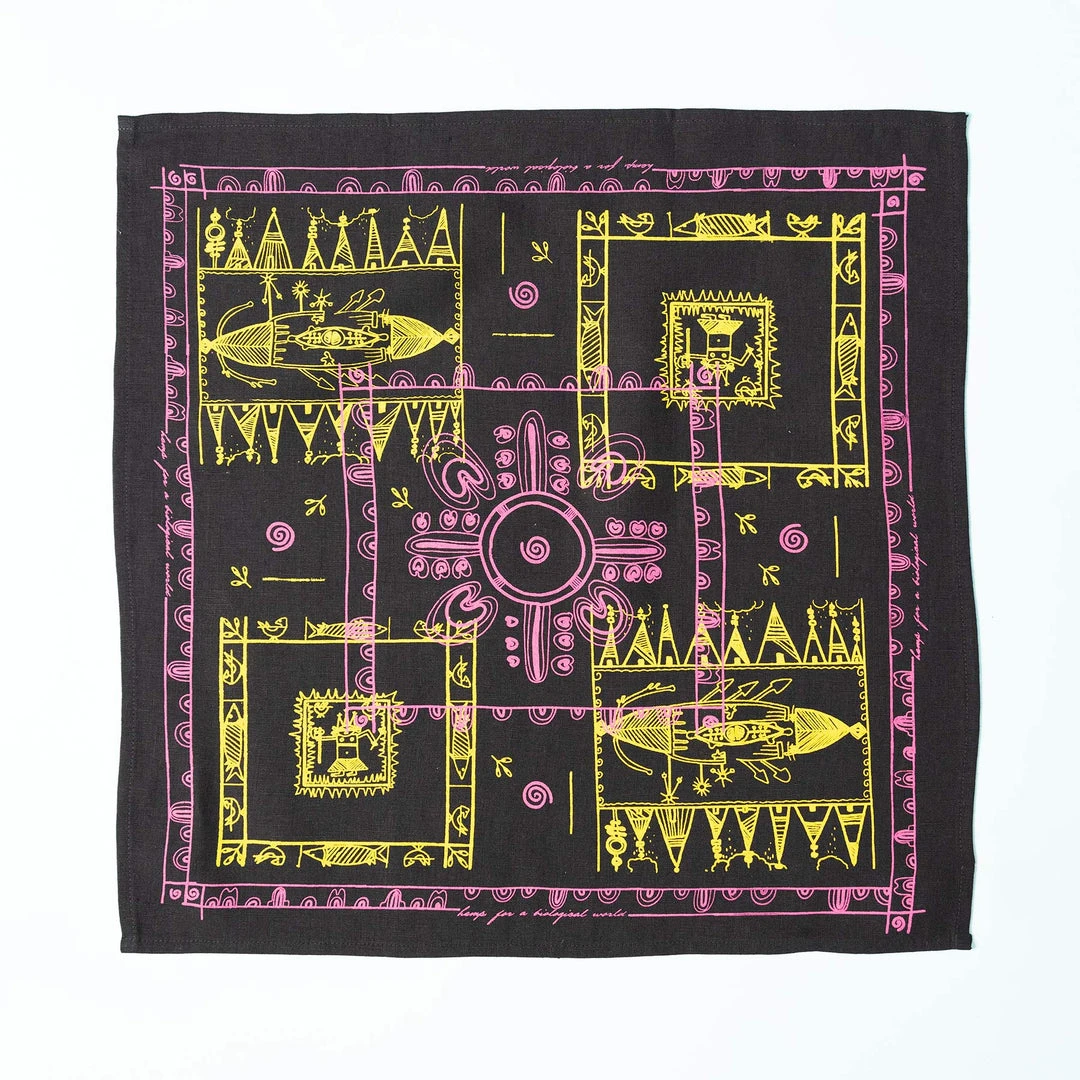 MARLEY Organic Hemp Bandana - Tribal Design (22" X 22") for Men & Women | Eco-Friendly Face Covering & Scarf 4 Vendor-unknown MARLEY Organic Hemp Bandana - Tribal Design (22" X 22") Printed Tees & More