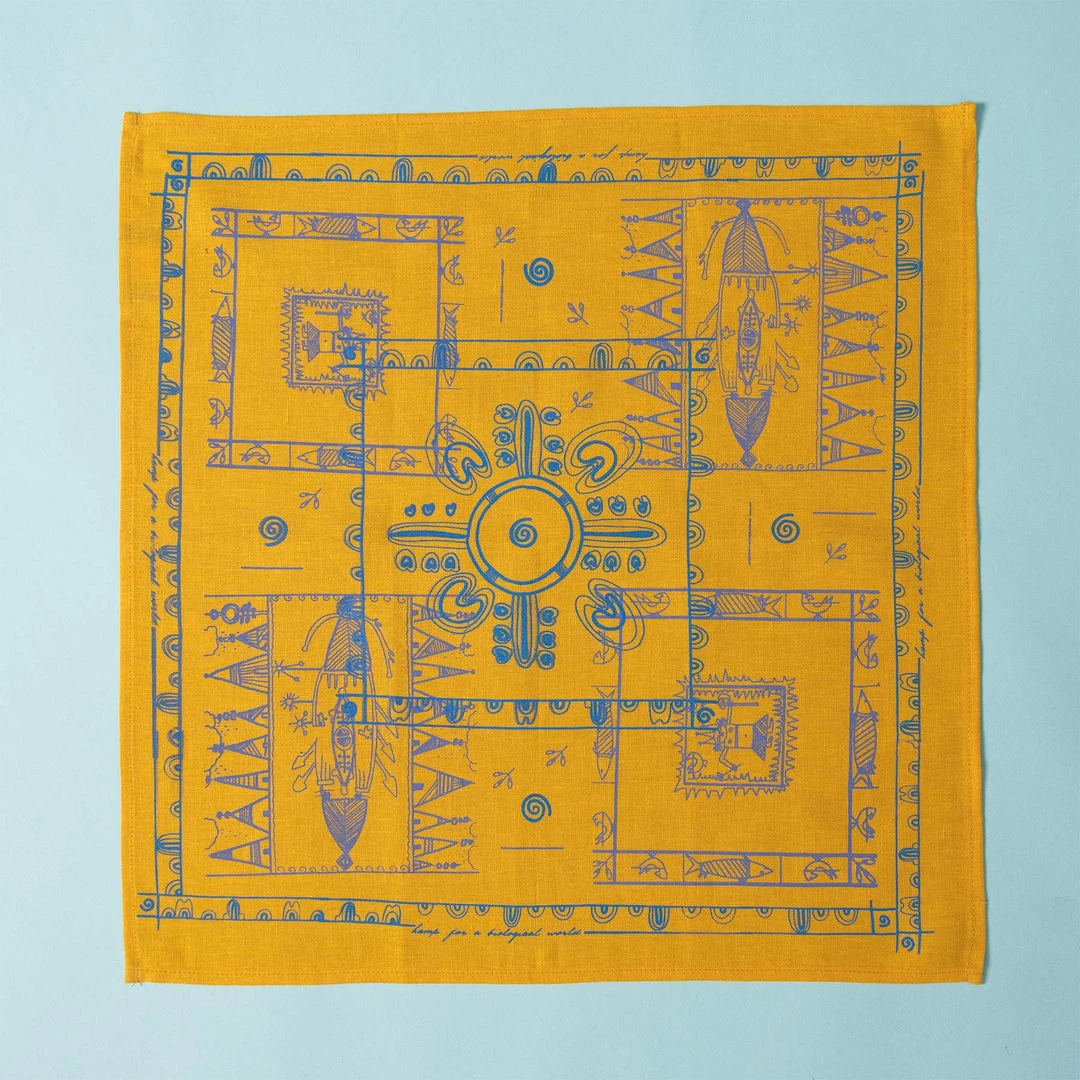 MARLEY Organic Hemp Bandana - Tribal Design (22" X 22") for Men & Women | Eco-Friendly Face Covering & Scarf 10 Vendor-unknown MARLEY Organic Hemp Bandana - Tribal Design (22" X 22") Printed Tees & More