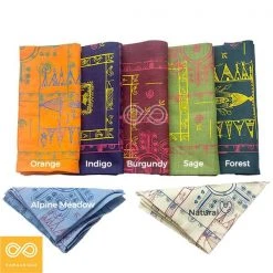 MARLEY Organic Hemp Bandana - Tribal Design (22" X 22") for Men & Women | Eco-Friendly Face Covering & Scarf 38 Vendor-unknown MARLEY Organic Hemp Bandana - Tribal Design (22