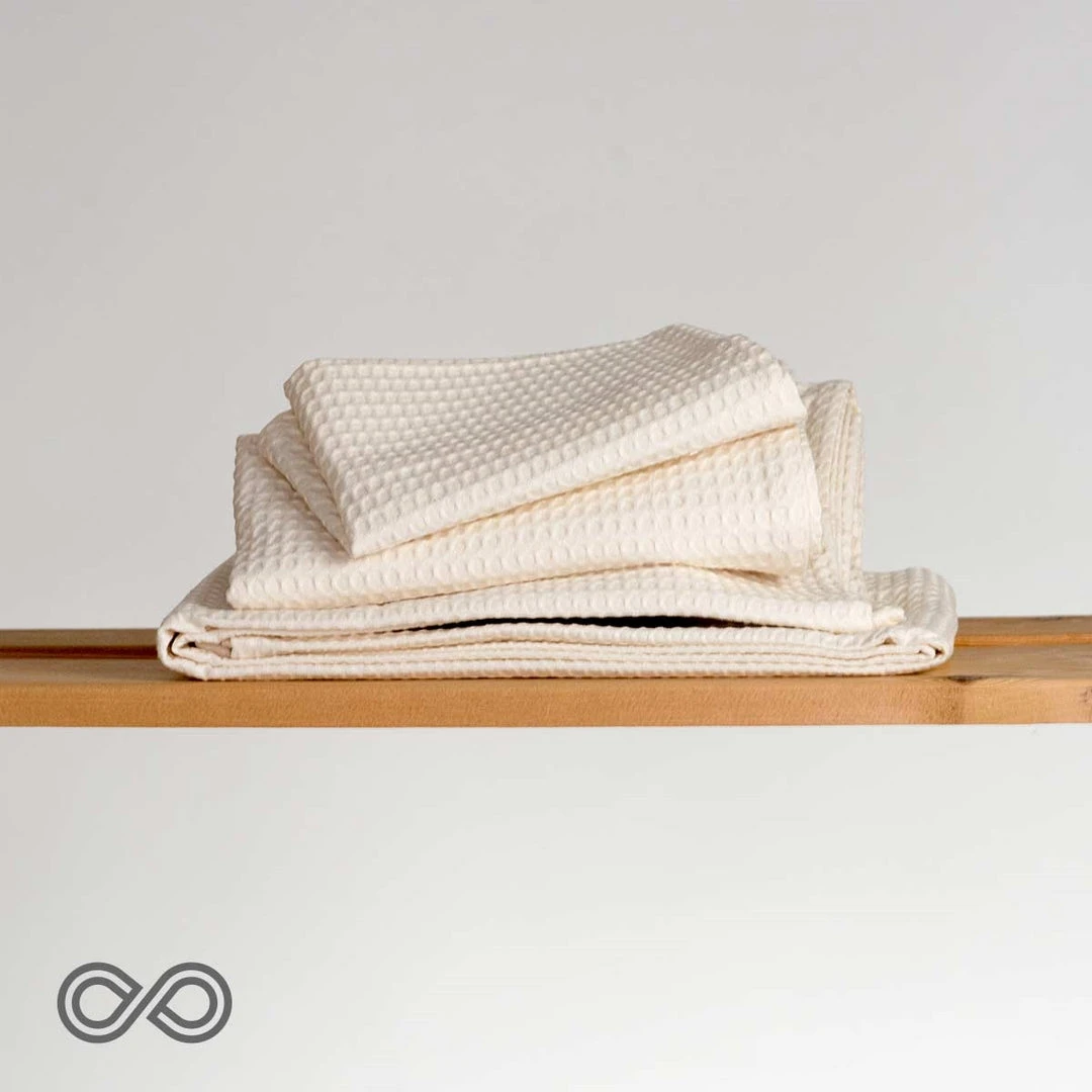 Everdale Organic Cotton Honeycomb Woven Bath Towels - Luxurious, Eco-Friendly, Absorbent 1 Everdale Organic Cotton Honeycomb Woven Bath Towels