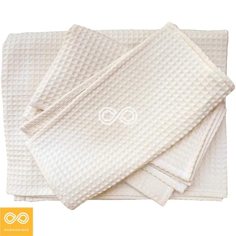 Everdale Organic Cotton Honeycomb Woven Bath Towels - Luxurious, Eco-Friendly, Absorbent 2 Everdale Organic Cotton Honeycomb Woven Bath Towels