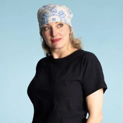 Vendor-unknown MARLEY Organic Hemp Bandana - Tribal Design (22" X 22") Printed Tees & More