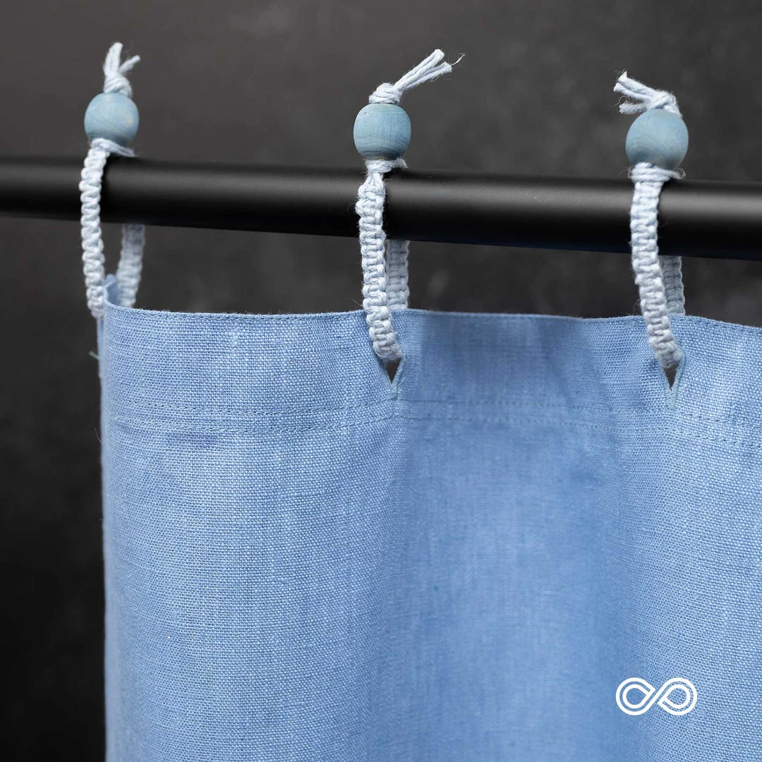 100% Organic Hemp Curtain - Natural Fabric Draperies for Living Room & Bedroom, 73.5 x 72" 16 Vendor-unknown MONTEBELLO 73.5 X 72" 100% Organic Hemp Curtain - Natural Fabric Draperies BedBath