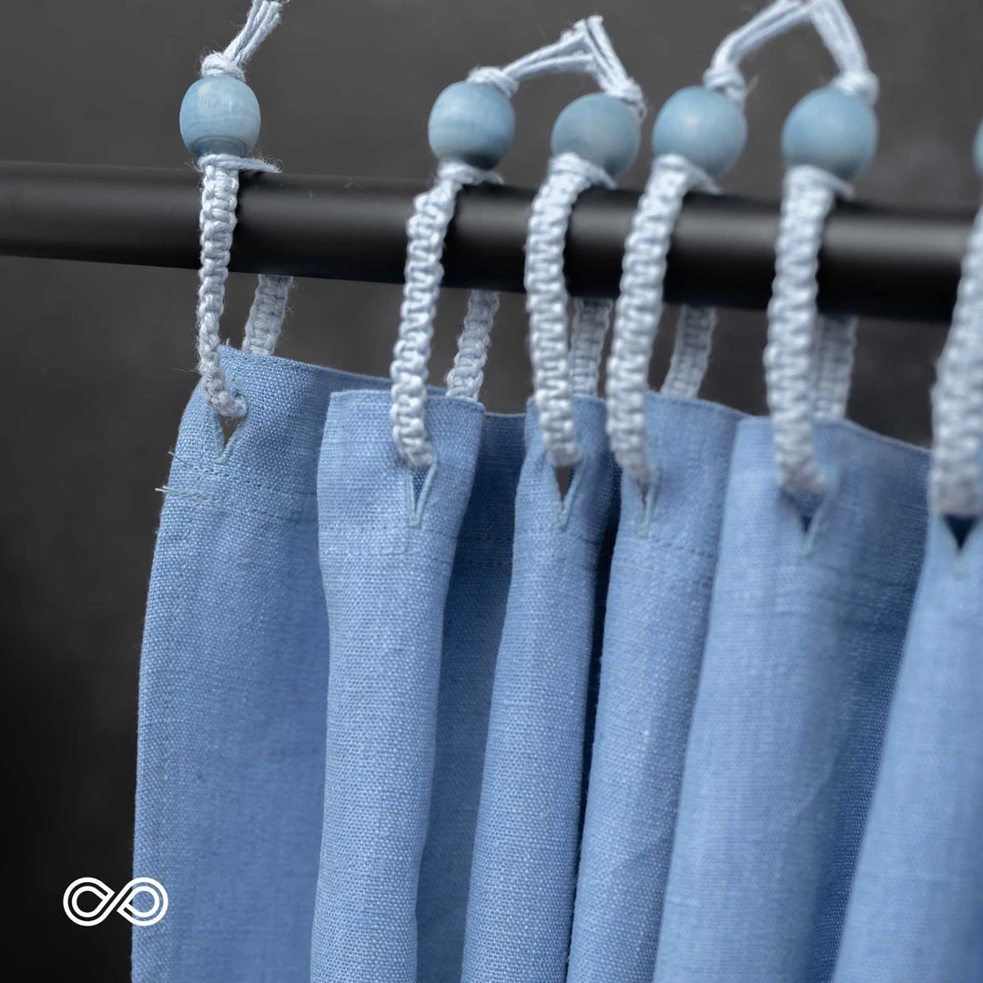 100% Organic Hemp Curtain - Natural Fabric Draperies for Living Room & Bedroom, 73.5 x 72" 18 Vendor-unknown MONTEBELLO 73.5 X 72" 100% Organic Hemp Curtain - Natural Fabric Draperies BedBath