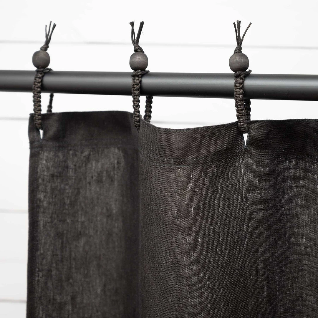 100% Organic Hemp Curtain - Natural Fabric Draperies for Living Room & Bedroom, 73.5 x 72" 3 Vendor-unknown MONTEBELLO 73.5 X 72" 100% Organic Hemp Curtain - Natural Fabric Draperies BedBath