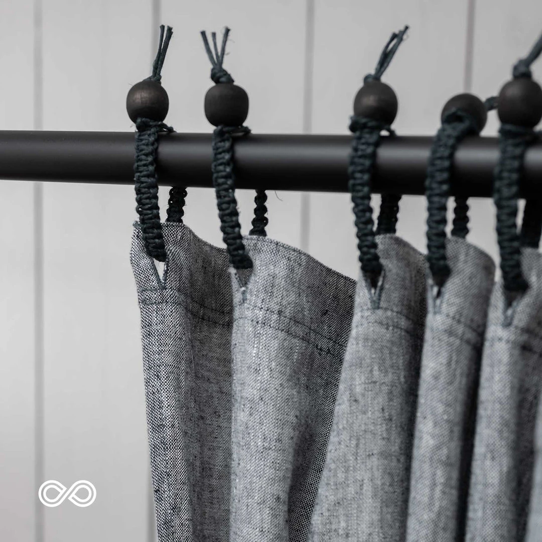 100% Organic Hemp Curtain - Natural Fabric Draperies for Living Room & Bedroom, 73.5 x 72" 5 Vendor-unknown MONTEBELLO 73.5 X 72" 100% Organic Hemp Curtain - Natural Fabric Draperies BedBath