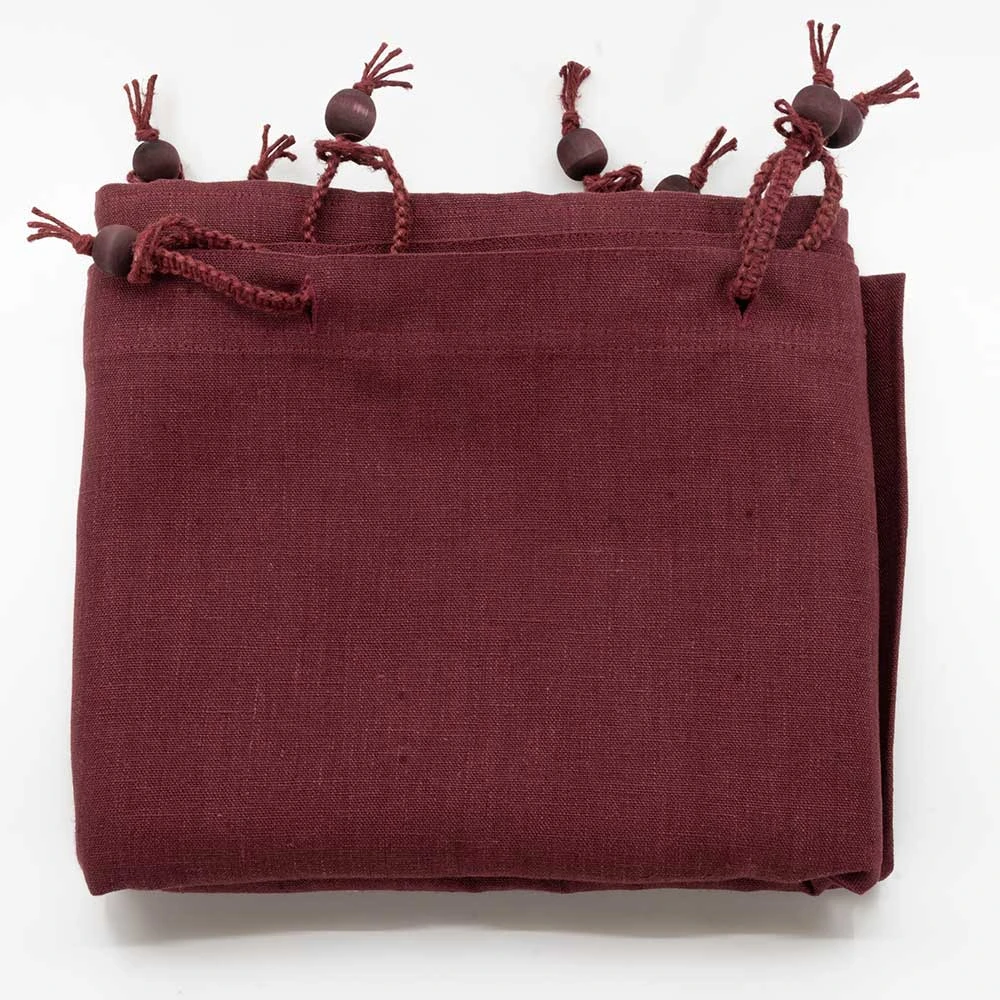 24" x 86" Hemp Curtain Panel with Rings - Natural Living Room Curtains for Home Sweet Home Collection 7 Vendor-unknown Hemp Curtain Panel 24" X 86" (with Rings) Curtains