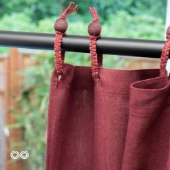 Vendor-unknown MONTEBELLO 73.5 X 72" 100% Organic Hemp Curtain - Natural Fabric Draperies BedBath