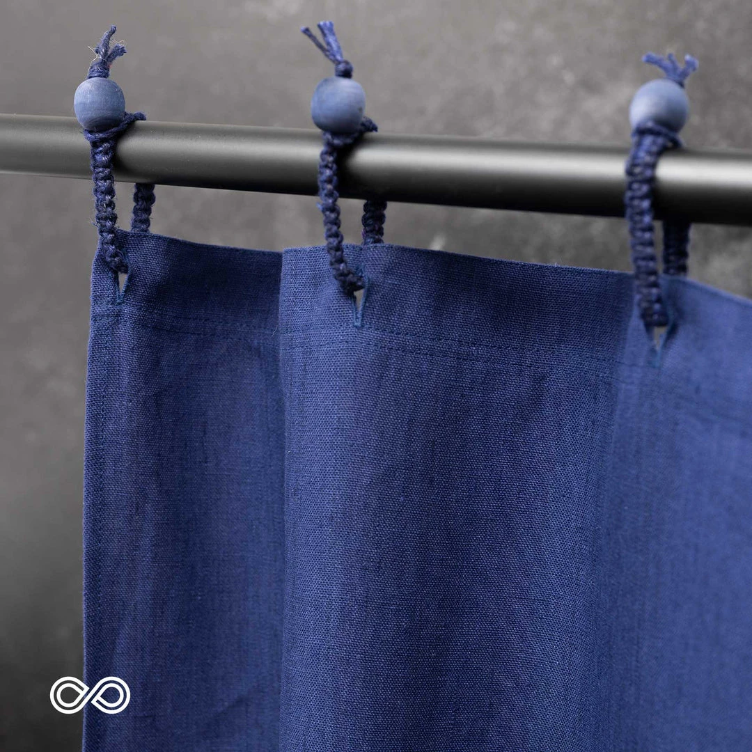 100% Organic Hemp Curtain - Natural Fabric Draperies for Living Room & Bedroom, 73.5 x 72" 15 Vendor-unknown MONTEBELLO 73.5 X 72" 100% Organic Hemp Curtain - Natural Fabric Draperies BedBath