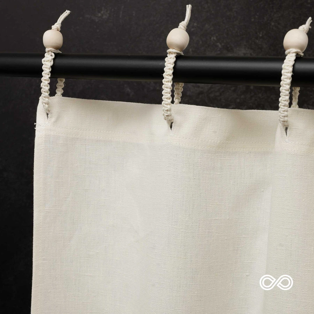 100% Organic Hemp Curtain - Natural Fabric Draperies for Living Room & Bedroom, 73.5 x 72" 11 Vendor-unknown MONTEBELLO 73.5 X 72" 100% Organic Hemp Curtain - Natural Fabric Draperies BedBath