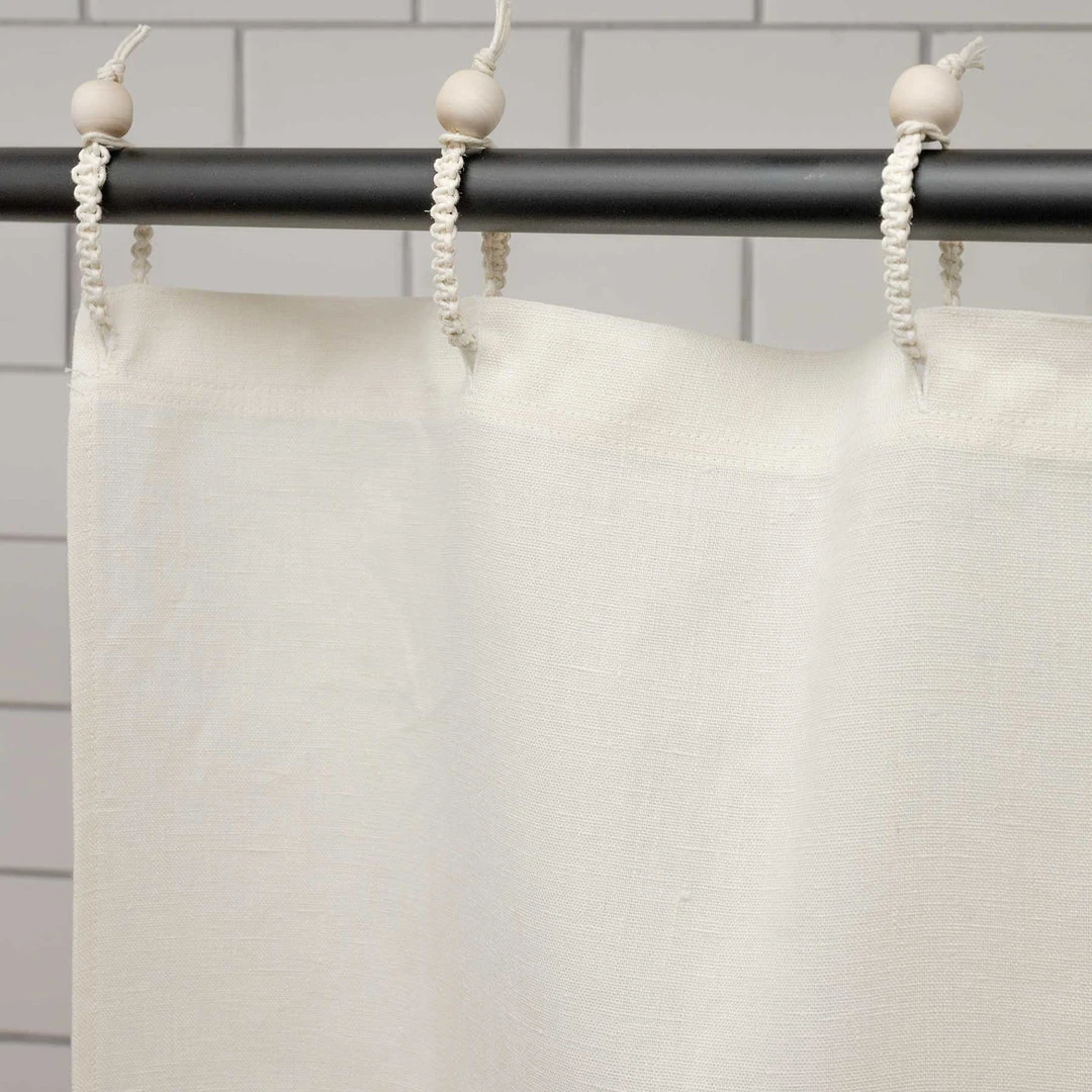 48x72 Organic Hemp Shower Curtain | PVC-Free, Eco-Friendly Stall Size | Montebello Design by BedBath 2 Vendor-unknown 48x72 Hemp Shower Curtain 100% Organic PVC-free (Stall Size) (MONTEBELLO) BedBath