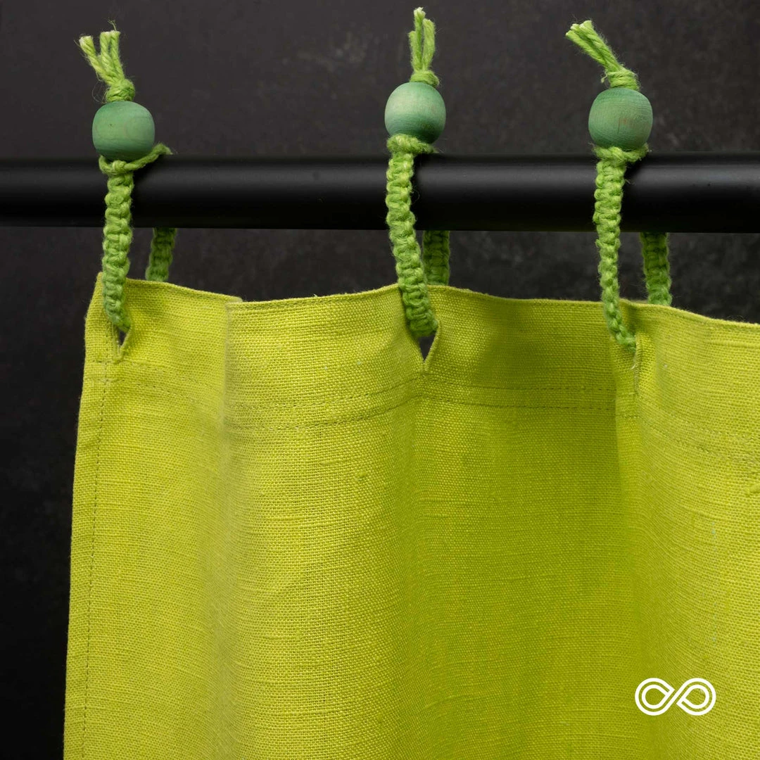 100% Organic Hemp Curtain - Natural Fabric Draperies for Living Room & Bedroom, 73.5 x 72" 20 Vendor-unknown MONTEBELLO 73.5 X 72" 100% Organic Hemp Curtain - Natural Fabric Draperies BedBath