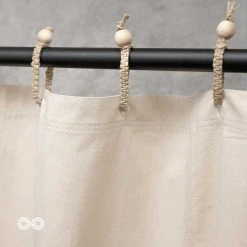 Vendor-unknown Organic Cotton Draperies | Shower Curtain (CARMEL) (PVC-free) BedBath