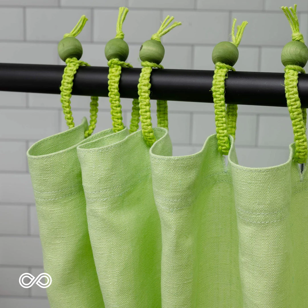 100% Organic Hemp Curtain - Natural Fabric Draperies for Living Room & Bedroom, 73.5 x 72" 14 Vendor-unknown MONTEBELLO 73.5 X 72" 100% Organic Hemp Curtain - Natural Fabric Draperies BedBath