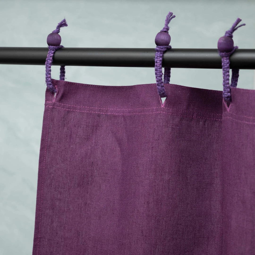 100% Organic Hemp Curtain - Natural Fabric Draperies for Living Room & Bedroom, 73.5 x 72" 9 Vendor-unknown MONTEBELLO 73.5 X 72" 100% Organic Hemp Curtain - Natural Fabric Draperies BedBath