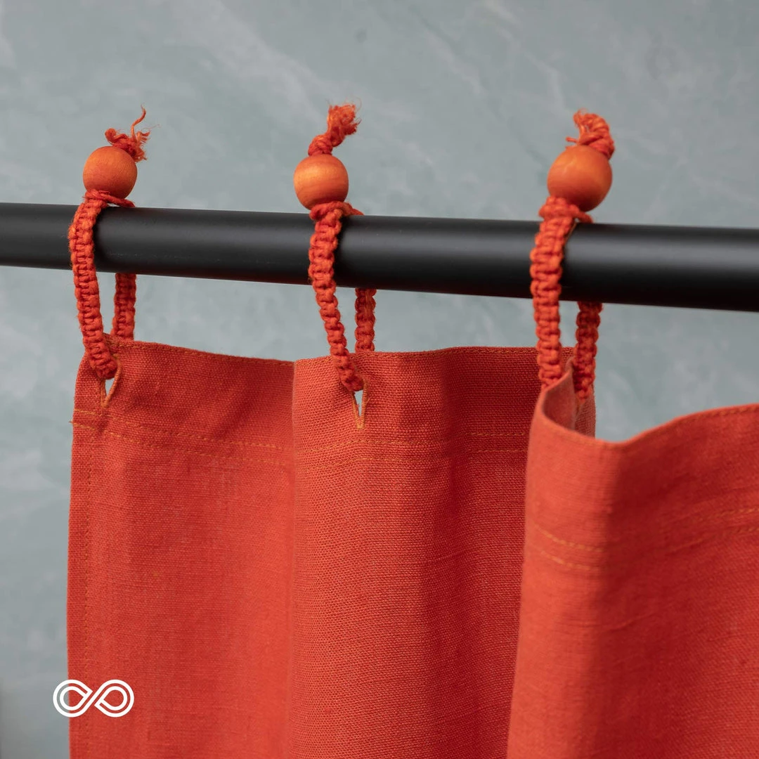 100% Organic Hemp Curtain - Natural Fabric Draperies for Living Room & Bedroom, 73.5 x 72" 8 Vendor-unknown MONTEBELLO 73.5 X 72" 100% Organic Hemp Curtain - Natural Fabric Draperies BedBath