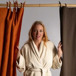 Vendor-unknown BedBath 73x72 Hemp Shower Curtain 100% Organic PVC-free (Full Size) (MONTEBELLO)