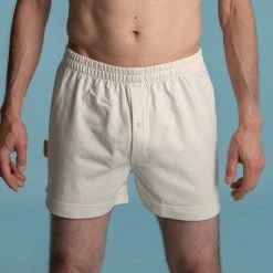 Vendor-unknown BATHURST 100% Organic Cotton Prima Cotton Boxers (OC Thread, Nut Button)