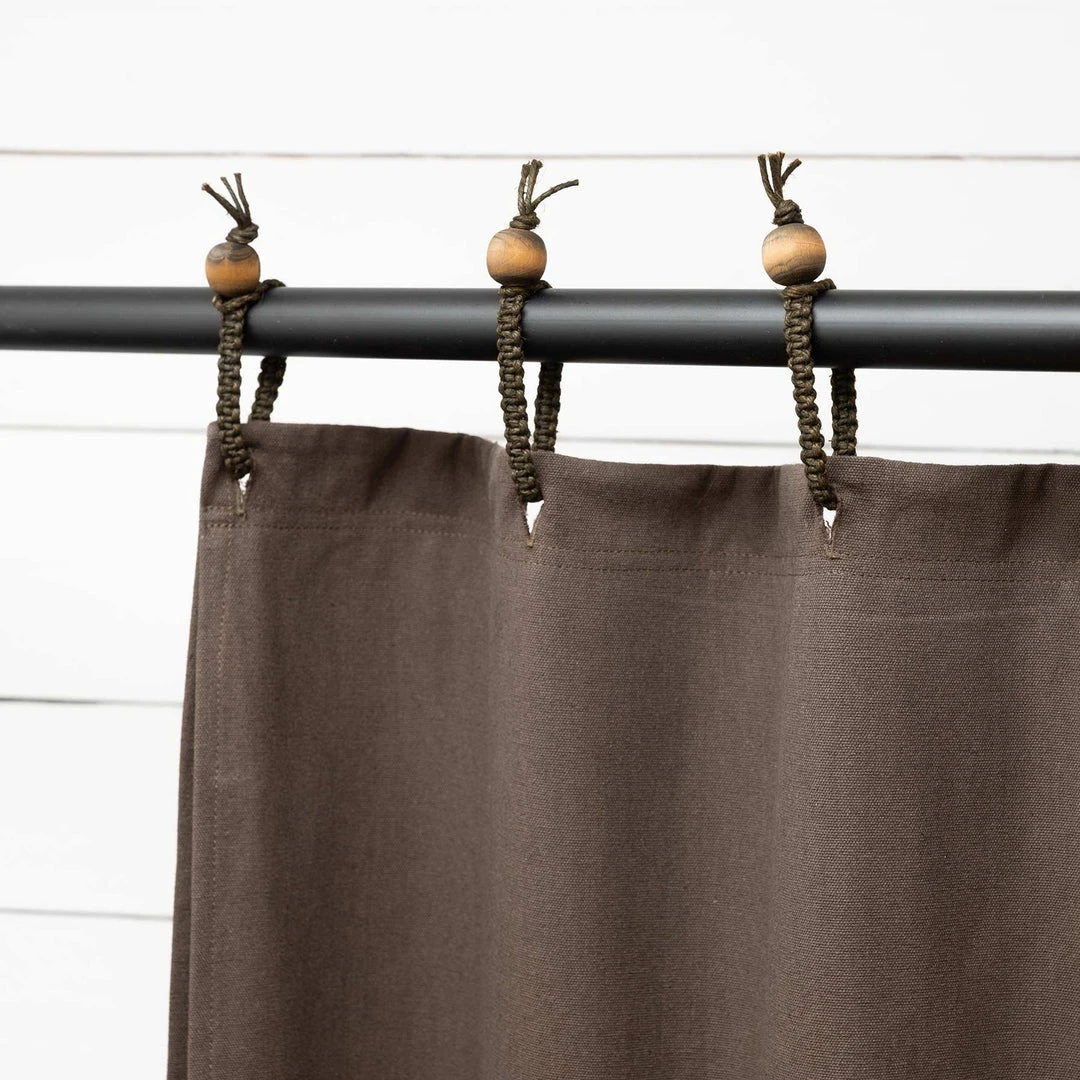 Vendor-unknown Blackout BELMONT Reversible 100% Organic Curtains with Rings - 2-Layer Reversible for Living Room & Bedroom 1 Vendor-unknown Blackout BELMONT Reversible 100% Organic Curtains (2-Layer Reversible) With Rings