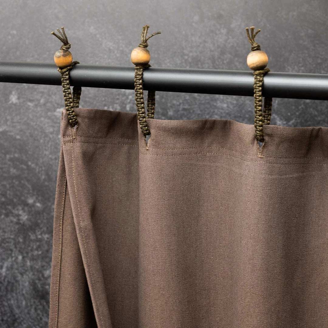 Vendor-unknown Blackout BELMONT Reversible 100% Organic Curtains with Rings - 2-Layer Reversible for Living Room & Bedroom 3 Vendor-unknown Blackout BELMONT Reversible 100% Organic Curtains (2-Layer Reversible) With Rings