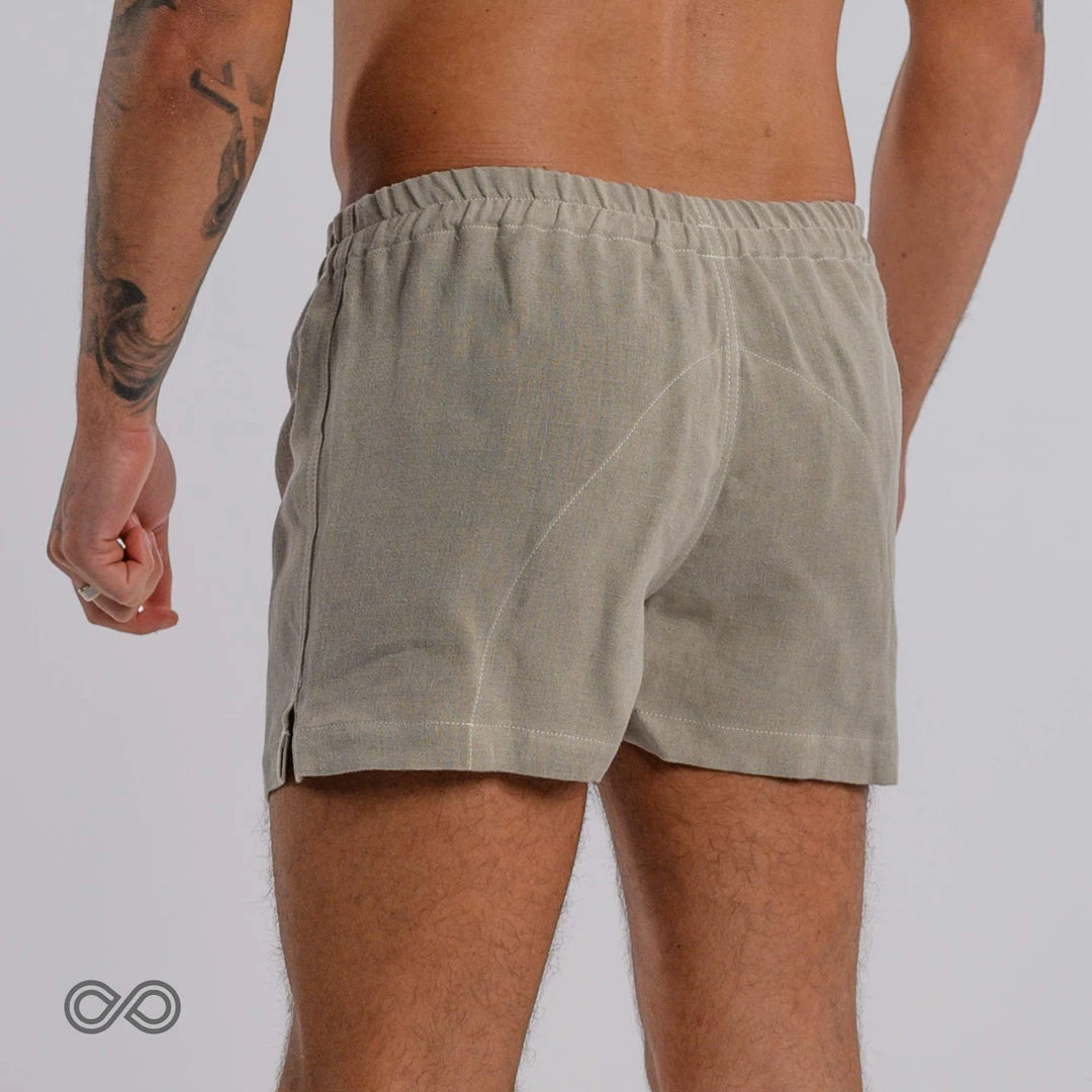 BIZET 100% Organic Linen Boxers for Men - Woven, OC Thread, Nut Button | Rawganique 7 Vendor-unknown BIZET 100% Organic Linen Boxers (Woven) (OC Thread, Nut Button) Men