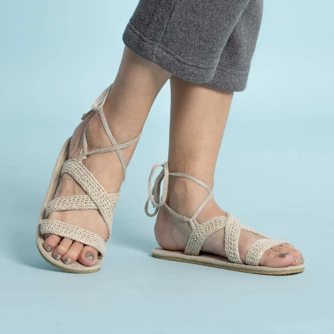 ARABIAN NIGHTS Women's Lace-up Hemp Sandals - Eco-Friendly Women’s Footwear 1 Vendor-unknown Women’s Footwear ARABIAN NIGHTS Women's Lace-up Hemp Sandals
