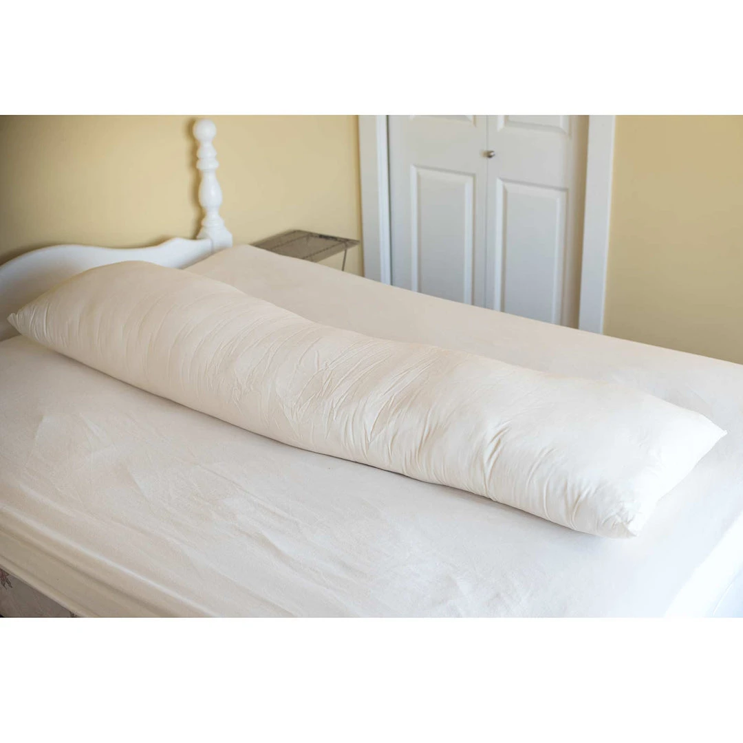 EMERYVILLE 100% Organic Cotton Body Pillow - Made in USA, Hypoallergenic & Eco-Friendly Bed Pillow 2 Vendor-unknown EMERYVILLE 100% Organic Cotton Body Pillow (Made In USA) Bed