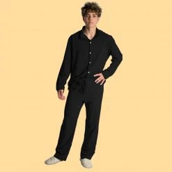 INTERLAKEN Elastic-Free 100% Organic Prima Cotton Lounge Pants - Unisex, Comfortable Sleepwear & WFH Pajamas 24 Vendor-unknown INTERLAKEN Elastic-free 100% Organic Prima Cotton Jammy Lounge Pants (Unisex)